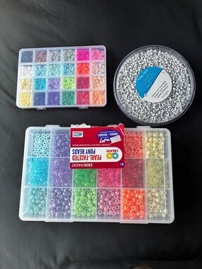 Huge Jewelry Making Bead Lot - Clay Heishi, Pony & Letter Beads